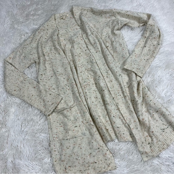 Margeaux & Ellie Speckled Rainbow Open Front Cardigan Size Medium - Picture 11 of 11